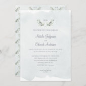 色彩の鮮やか水色オリーブの枝+水色 (正面/裏面)