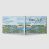 色彩の鮮やか海結婚のポスター ゲストブック (全面)