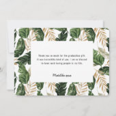 色彩の鮮やか熱帯の卒業サンキューカード (裏面)
