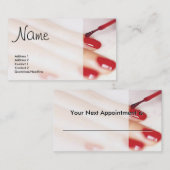 色彩の鮮やか爪、 ネイル 予約カード (正面/裏面)