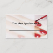 色彩の鮮やか爪、 ネイル 予約カード (裏面)