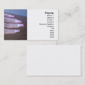 色彩の鮮やか爪、 ネイル 名刺 (正面/裏面)