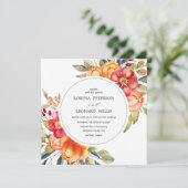 色彩の鮮やか素朴花モダンエレガント 招待状 (スタンド正面)