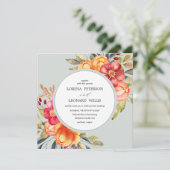 色彩の鮮やか素朴花モダンエレガント 招待状 (スタンド正面)