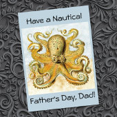 色彩の鮮やか航海のOctopus Kraken Squid神父の日 カード