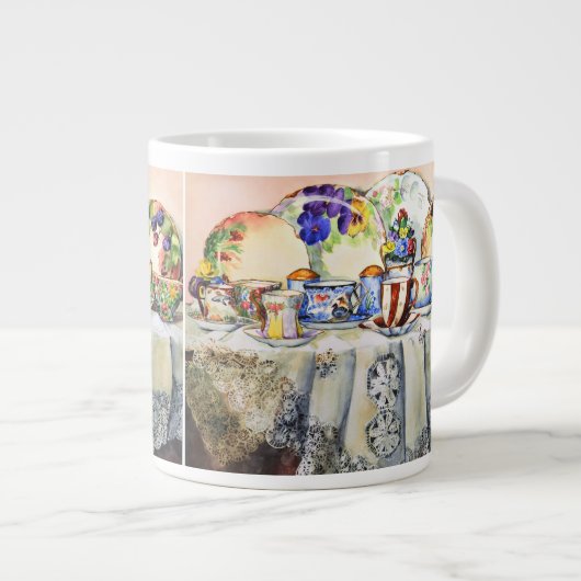 色彩の鮮やか色彩の鮮やか中国 ジャンボコーヒーマグカップ (正面右)