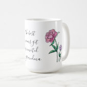 色彩の鮮やか花おばあちゃん初めて コーヒーマグカップ (正面右)