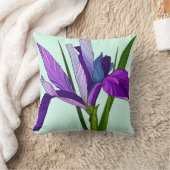 色彩の鮮やか花かわいらし紫 クッション (ブランケット)