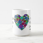 色彩の鮮やか花と詩篇118:24 コーヒーマグカップ (中央)