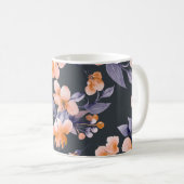 色彩の鮮やか花シームレス背景 コーヒーマグカップ (正面右)