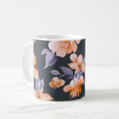 色彩の鮮やか花シームレス背景 コーヒーマグカップ (正面左)