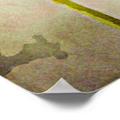 色彩の鮮やか花チューリップ ポスター (角)