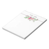 色彩の鮮やか花パーソナライズされた ノートパッド (回転)