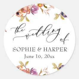 色彩の鮮やか花模様Luxury Kashikal The 結婚 Of ラウンドシール