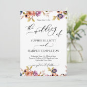 色彩の鮮やか花模様Luxury Kashikal The 結婚 Of 招待状 (スタンド正面)