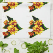 色彩の鮮やか花 キッチンタオル (折り畳み)