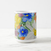 色彩の鮮やか花 コーヒーマグカップ (中央)