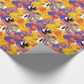 色彩の鮮やか花 ラッピングペーパー (角)