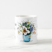 色彩の鮮やか花、詩118:24 コーヒーマグカップ (中央)