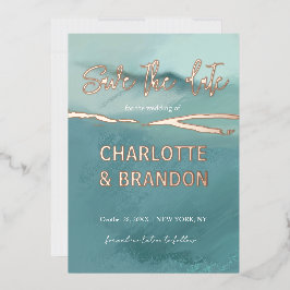 色彩の鮮やか芸術的ランドスケープ結婚式 箔招待状