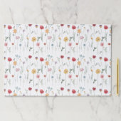 色彩の鮮やか草花パターン紙ランチョンマット ペーパーパッド (インサイチュ)