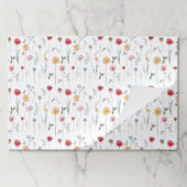 色彩の鮮やか草花パターン紙ランチョンマット ペーパーパッド (折り畳み)