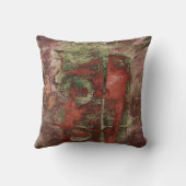 色彩の鮮やか落秋グランジ赤緑錆 クッション (裏面)