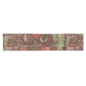 色彩の鮮やか落秋グランジ赤緑錆 ショートテーブルランナー (横)