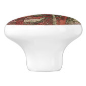 色彩の鮮やか落秋グランジ赤緑錆 セラミックノブ (側面)