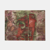 色彩の鮮やか落秋グランジ赤緑錆 ドアマット (正面)