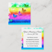 色彩の鮮やか蝶 スクエア名刺 (正面/裏面)