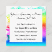 色彩の鮮やか蝶 スクエア名刺 (裏面)