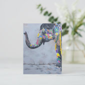 色彩の鮮やか象 ポストカード (スタンド正面)