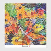 色彩の鮮やか野アート花 シール (シート)