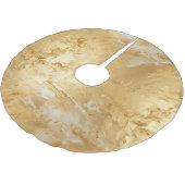 色彩の鮮やか金ゴールド ブラッシュドポリエステルツリースカート (アングル)