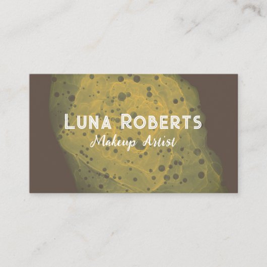 色彩の鮮やか金ゴールド 名刺 (正面)