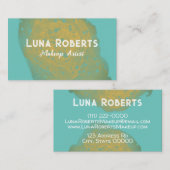 色彩の鮮やか金ゴールド 名刺 (正面/裏面)