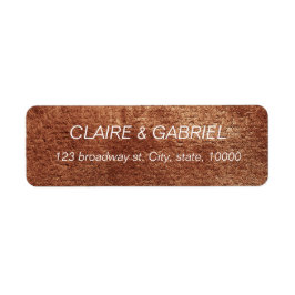 色彩の鮮やか銅モダン色シンプル差出人住所 ラベル