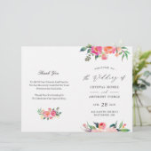 色彩の鮮やか開花フローラDIY折り畳み結婚式 プログラム (スタンド正面)