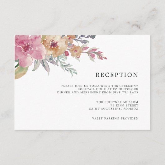 色彩の鮮やか開花披露宴カード エンクロージャーカード (正面)