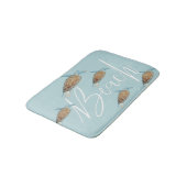 色彩の鮮やか「ビーチ」文字のウミガメ バスマット (アングル)