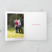 色彩の鮮やか(鳥)ショウジョウコウカンチョウリース折り畳みウィンターホリデーカード シーズンカード (内部)