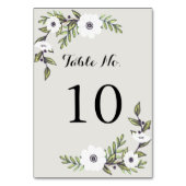 色彩の鮮やかAnemones – テーブル番号 (裏面)