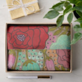 色彩の鮮やかArt Flowers Art Journal Gift Wrap Wrapping 薄葉紙 (ギフト)