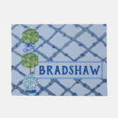 色彩の鮮やかChinoiserie Ginger Jars Jar Doormat ドアマット (正面)