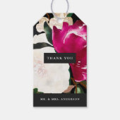 色彩の鮮やかMagnolia on Black |さん結婚ありがとう ギフトタグ (正面)