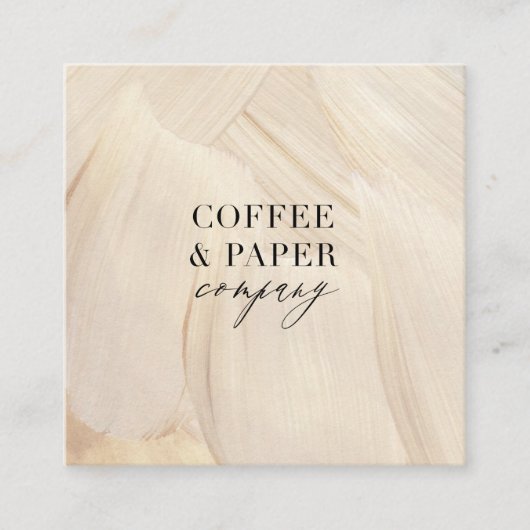 色彩の鮮やかNatural エレガント Neutral スクエア名刺 (正面)