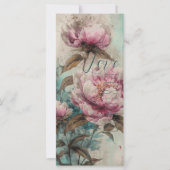 色彩の鮮やかPeonies – グリーティングカード、はがき (正面)