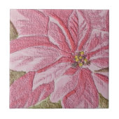 色彩の鮮やかPoinsettiaクリスマスフラワータイル タイル (正面)