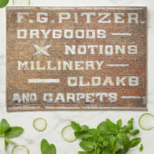 色彩の鮮やかWall Old Store Sign キッチンタオル (折り畳み)